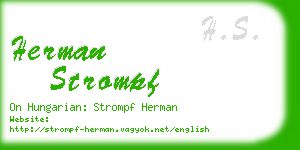 herman strompf business card